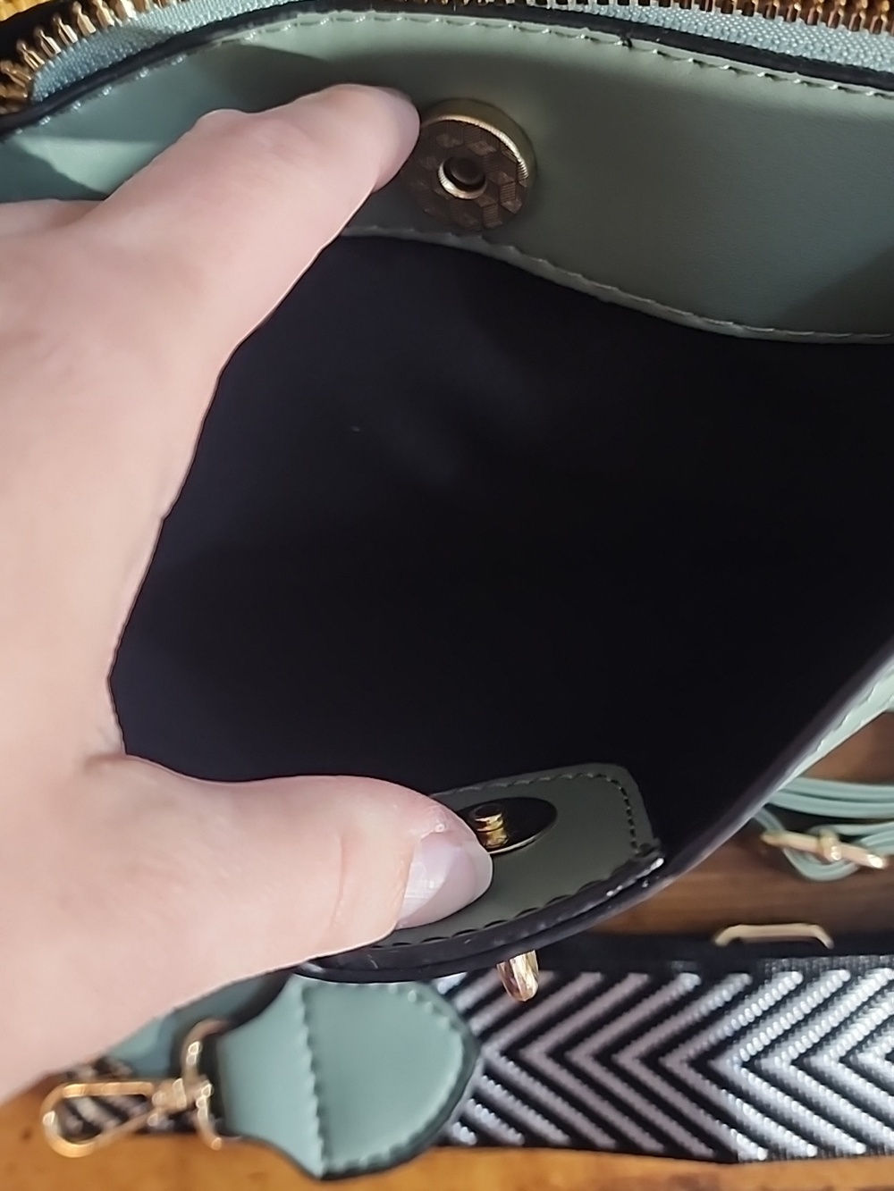 Mint Green Crossbody Bag with Butterfly Charm Firm Price Is $27 - Picture 2 of 8